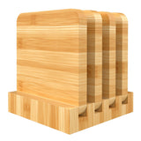 VINSANI Natural Bamboo Coasters – Heat & Spill Protection for Tables