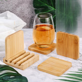 VINSANI Natural Bamboo Coasters – Heat & Spill Protection for Tables