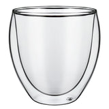 Vinsani Cava Double Wall Glasses, Set of 2, 100ml Borosilicate – Hot and Cold Drinks Cups