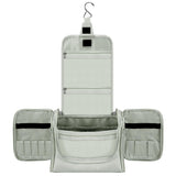 Vinsani Hanging Toiletry Bag with Compartments, Mesh Pockets and Two Zippers – Travel Makeup Organiser, Dark Grey