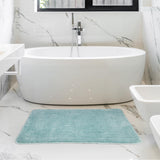 Vinsani Ultra Soft Microfibre Bath Mat 60x90 – Fluffy, Dense Pile Bathroom Mat, Light Blue