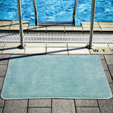 Vinsani Ultra Soft Microfibre Bath Mat 60x90 – Fluffy, Dense Pile Bathroom Mat, Light Blue