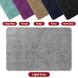 Vinsani Ultra Soft Microfibre Bath Mat 50x80 – Fluffy, Dense Pile Bathroom Mat, Light Grey