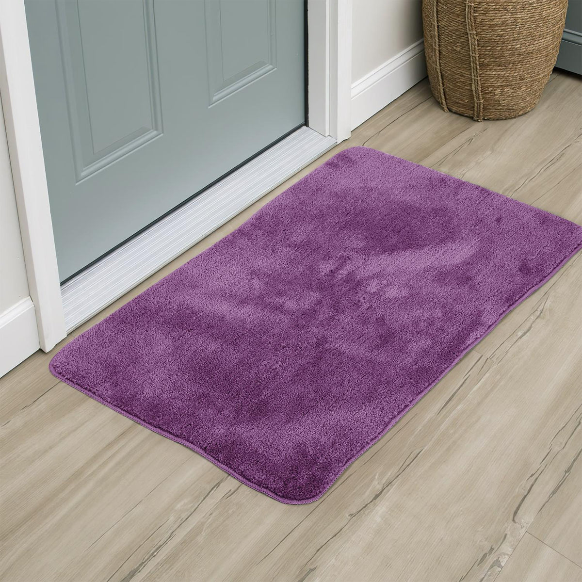 Vinsani Ultra Soft Microfibre Bath Mat 60 x 90cm – Dense Fluffy Bathroom Mat, Purple