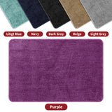 Vinsani Ultra Soft Microfibre Bath Mat 60 x 90cm – Dense Fluffy Bathroom Mat, Purple