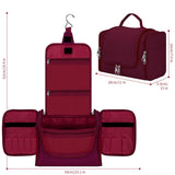 Vinsani Hanging Toiletry Bag with Mesh Pockets and Elastic Loops – Travel Wash Bag, Purple