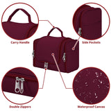 Vinsani Hanging Toiletry Bag with Mesh Pockets and Elastic Loops – Travel Wash Bag, Purple