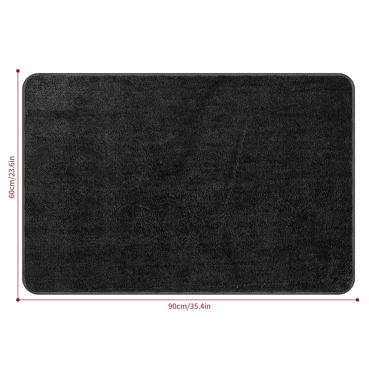 Vinsani Ultra Soft Microfibre Bath Mat 60x90cm – Dense, Fluffy Bathroom Mat, Dark grey