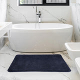 Vinsani Ultra Soft Microfibre Bath Mat 60x90cm – Dense, Fluffy Bathroom Mat, Navy