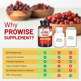 Prowise Triple Strength Cranberry 30,000mg with Vitamin C 240mg – 180 Vegan Tablets for Men & Women