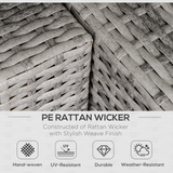 Outsunny rattan chair galvanised steel frame detail