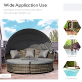 Outsunny Rattan Day Bed rattan weave close-up