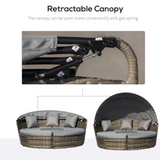 Outsunny Rattan Day Bed side view