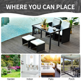 Outsunny Rattan Garden Set dimensions diagram