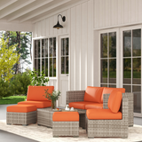 Outsunny rattan single chair with cushions