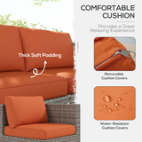 Outsunny rattan modular set alternate layout arrangement