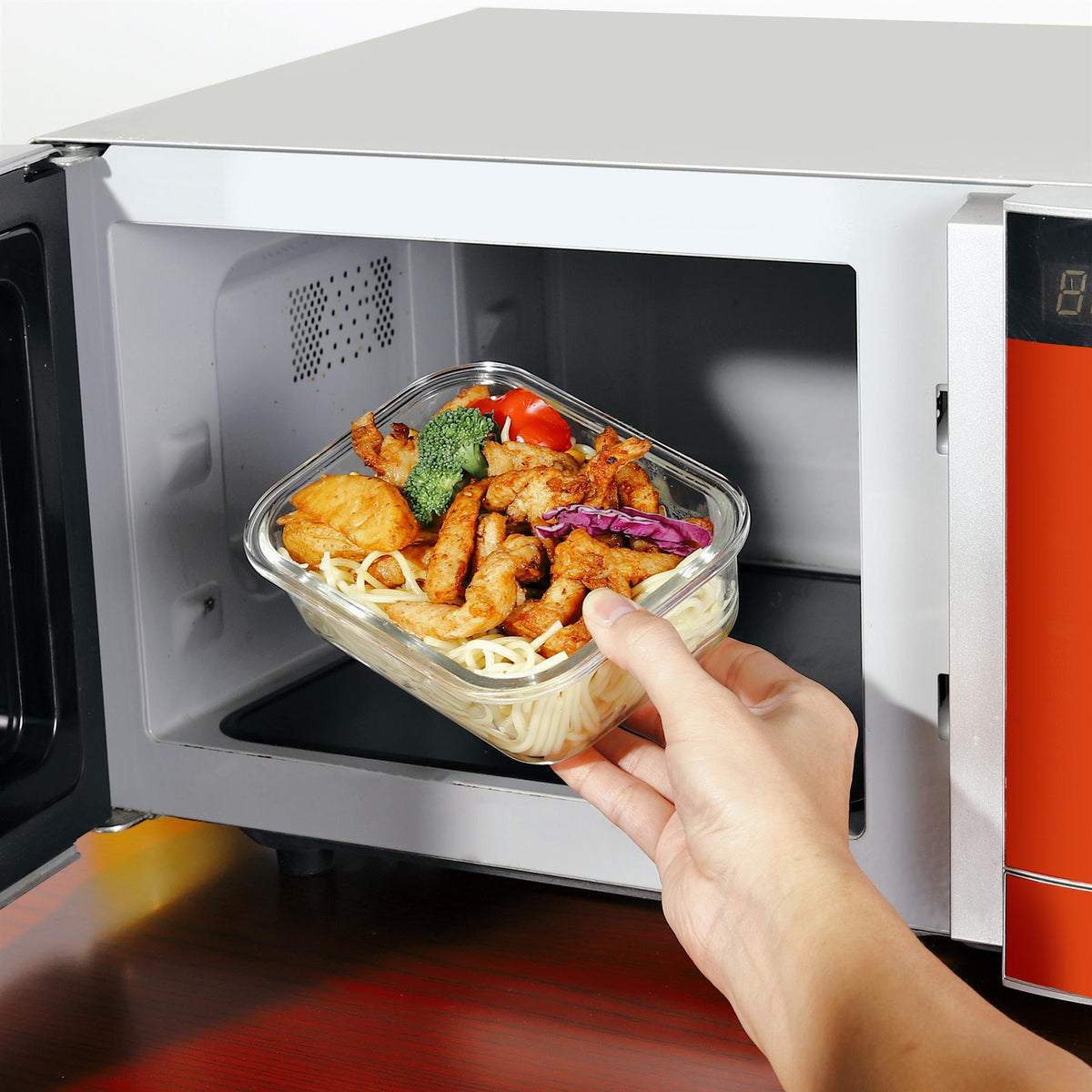 VINSANI 10-Pack Glass Food Storage Containers with Airtight BPA-Free Lids – Oven, Microwave & Freezer Safe
