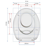 Vinsani 2-in-1 Child & Adult Soft Close Toilet Seat with Quick Release Hinges – Built-In Potty Seat