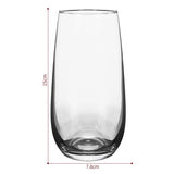 VINSANI Esteem Highball Glasses Set of 6 – Clear Glass Tumblers for Cocktails, G&Ts & Soft Drinks