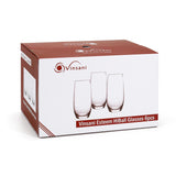 VINSANI Esteem Highball Glasses Set of 6 – Clear Glass Tumblers for Cocktails, G&Ts & Soft Drinks
