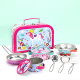 SOKA Unicorn Kitchenware Play Set – Children's Toy Tea Party & Picnic Playset with Colourful Illustrations