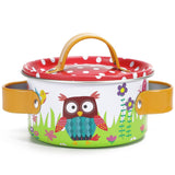 SOKA 10 Piece Kids Kitchenware Play Set with Carry Case – Role Play Pans, Colander and Utensils, Animals Design