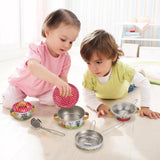 SOKA 10 Piece Kids Kitchenware Play Set with Carry Case – Role Play Pans, Colander and Utensils, Animals Design
