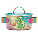 SOKA 10-Piece Kids Kitchenware Play Set with Carry Case – Dinosaur Role Play Toy Pots, Pans and Utensils
