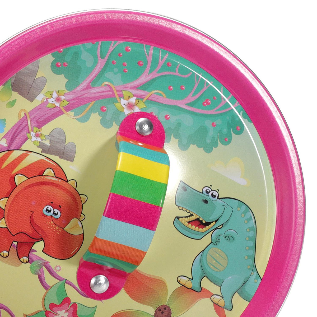 SOKA 10-Piece Kids Kitchenware Play Set with Carry Case – Dinosaur Role Play Toy Pots, Pans and Utensils