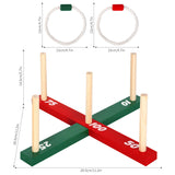 Vinsani Wooden Garden Quoits Game with Rope Rings – Outdoor Family Fun for Kids & Adults, Ages 3+