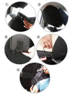 Vinsani Car Seat Side Pocket Organiser with 2 Mesh Pockets & Zip Pouch – Hanging Storage Bag, Black