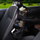 Vinsani Car Seat Side Pocket Organiser with 2 Mesh Pockets & Zip Pouch – Hanging Storage Bag, Black