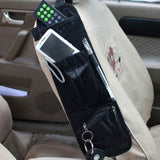 Vinsani Car Seat Side Pocket Organiser with 2 Mesh Pockets & Zip Pouch – Hanging Storage Bag, Black