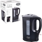 Daewoo Quest 1.7L Cordless Jug Kettle with Auto Shut-Off & Water Level Window – Black