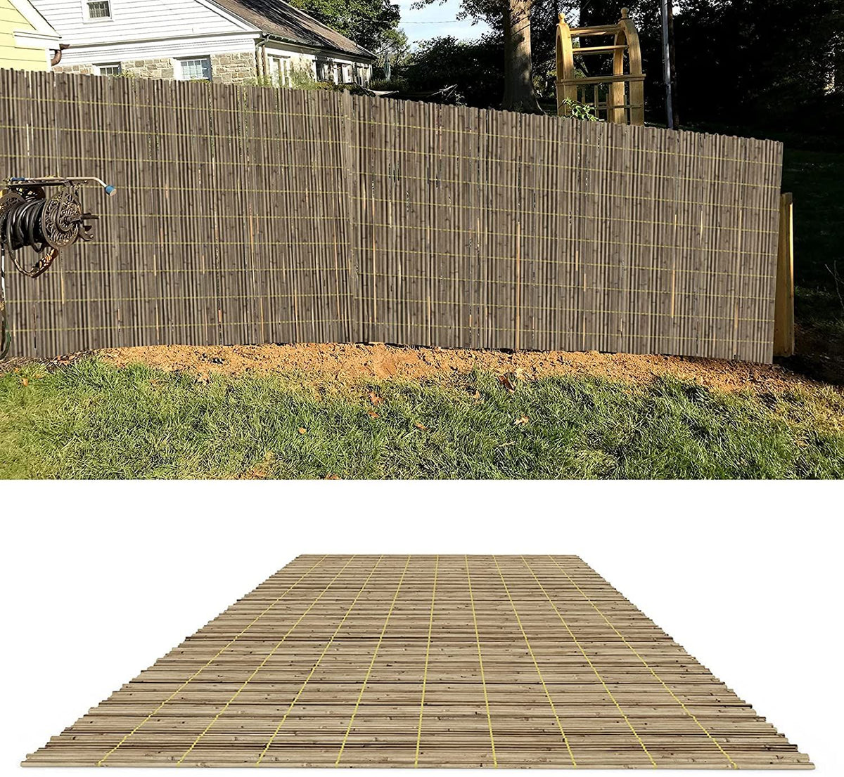 Natural Reed Garden Fence Screening Roll, 1.5m x 3m – Privacy, Shade and Wind Shelter for Garden & Patio