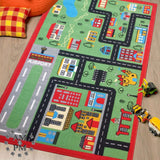 Green Town Kids Rug, 80 x 120cm