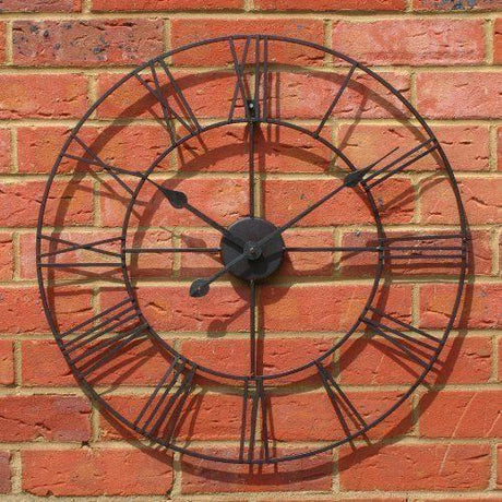 60cm Roman numeral metal wall clock