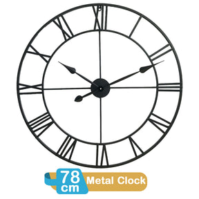 78cm Roman numeral metal wall clock