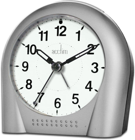 Acctim Sweeper silver alarm clock