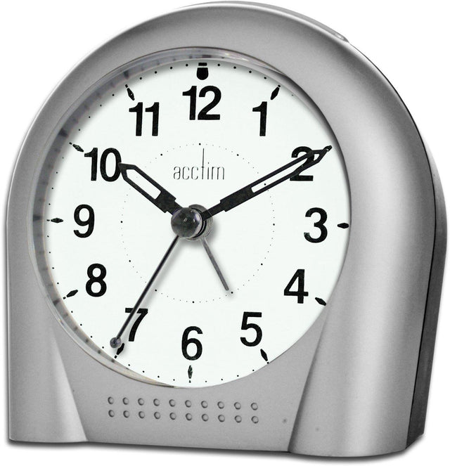 Acctim Sweeper silver alarm clock