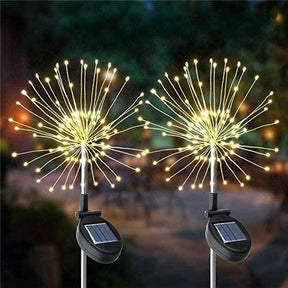 Solar starburst garden stake lights