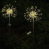 Planet Solar 90 LED Warm White Starburst Garden Stake Lights – Solar Powered Lawn & Path Lighting