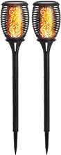 Solar flame torch lights