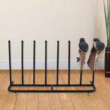 Direct Online Houseware 4 Pair Boot Rack in Black Powder Coated Steel – Wellie Stand Shoe Storage Organiser