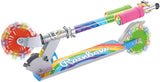 Ozbozz Rainbow Scooter with Light-Up Flashing Wheels, Foot Brake and Folding Frame – Kids Scooter for Ages 5–16