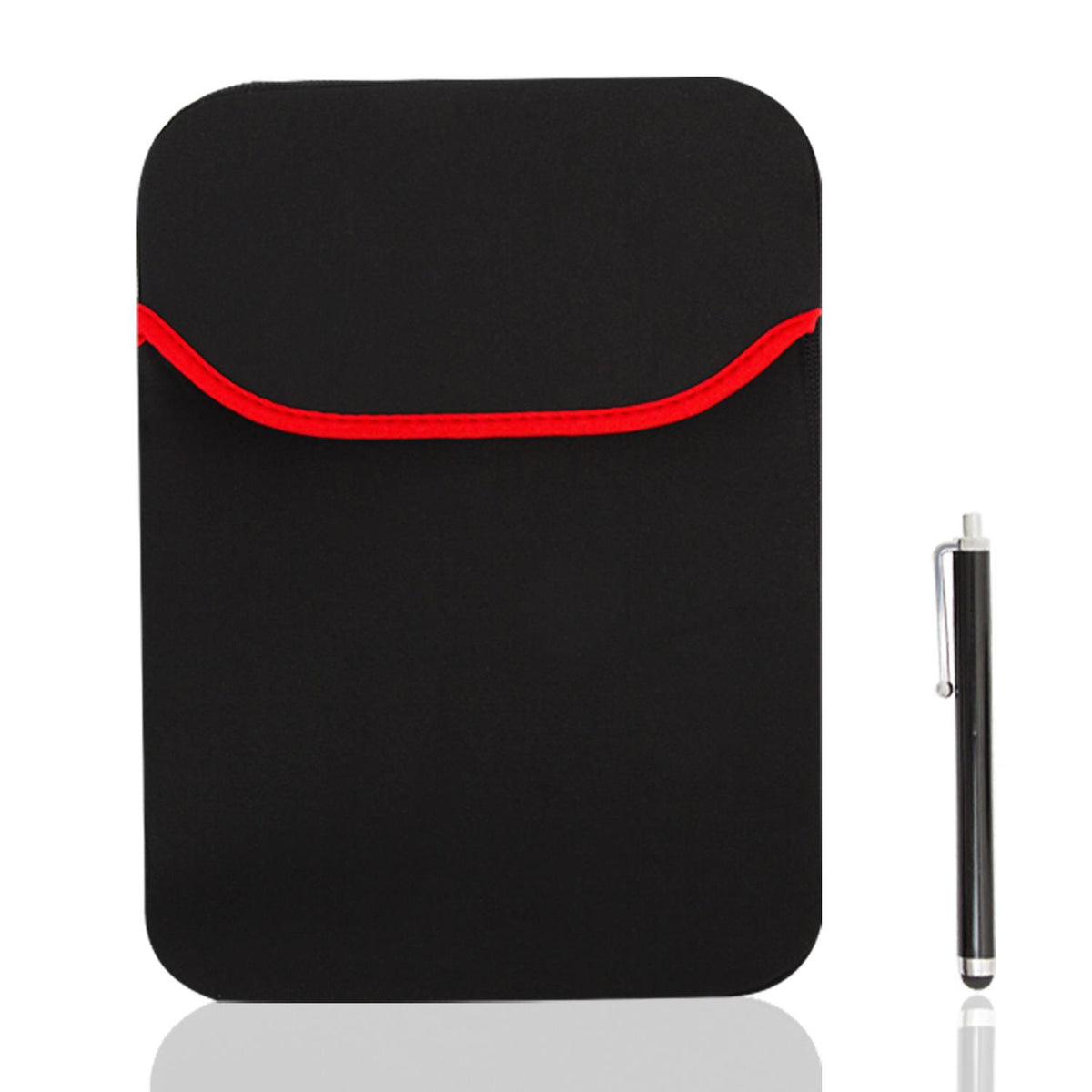 GVC 10 Inch Universal Neoprene Tablet Cover with Stylus Pen – Reversible Protective Sleeve, Black