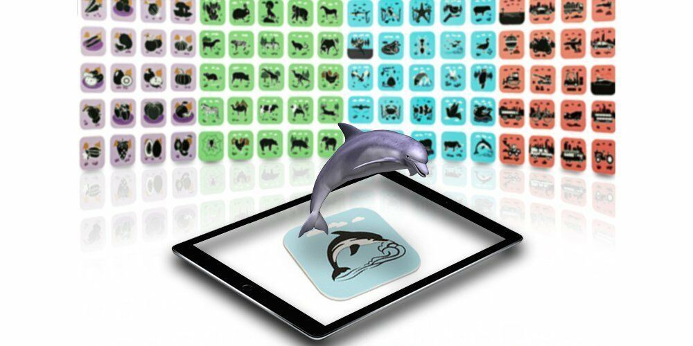 Aquarius Augmented Reality Educational Cards with Storage Bag – 3D Animal, Fruit & Vehicle Learning Toy