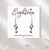 Aye Do Gifts 18th Birthday Silver Heart Charm Earrings on Message Card – Keepsake Gift in Black Gift Box