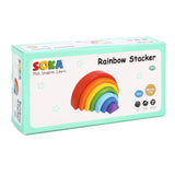 SOKA Wooden Rainbow Stacker 7 Piece Set – Children's Stacking and Creative Play Toy