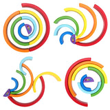 SOKA Wooden Rainbow Stacker 7 Piece Set – Children's Stacking and Creative Play Toy